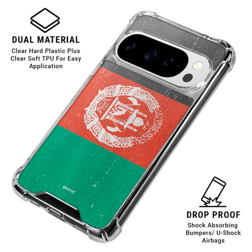 Afghanistan Flag Distressed Google Pixel 10 Pro XL Clear Case